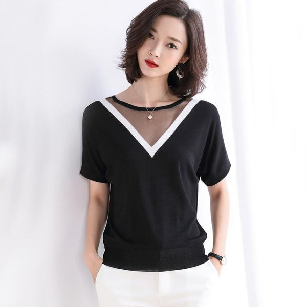 women's sweaters style women and pullovers short sleeve fashion hollow out slim thin sweater pull femme 2021 summer, White;black
women's sweaters style women and pullovers short sleeve fashion hollow out slim thin sweater pull femme 2021 summer, White;black