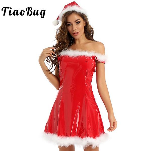 tiaobug women christmas dress sleeveless red patent leather clubwear mrs santa claus cosplay fancy party rave xmas costume, Black;gray
tiaobug women christmas dress sleeveless red patent leather clubwear mrs santa claus cosplay fancy party rave xmas costume, Black;gray
