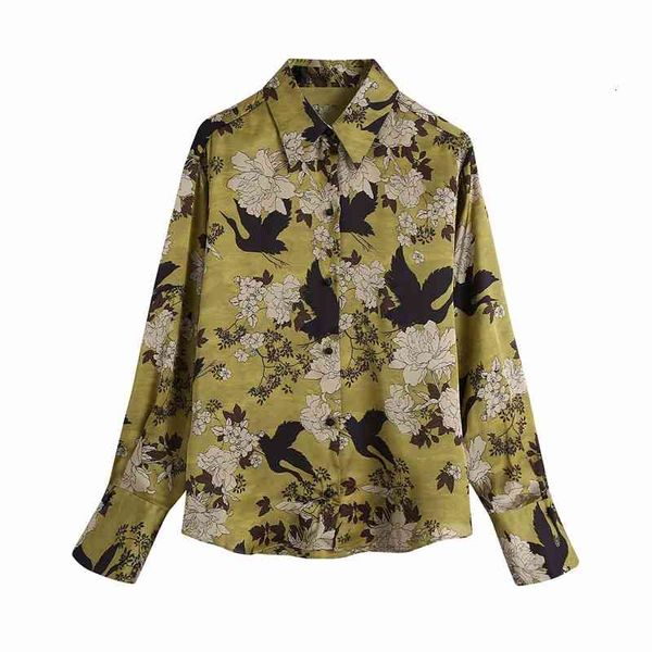 women's knits & tees women casual autumn spring za yellow long blouse female fashion flower print sleeve single breasted shirt top, White
women's knits & tees women casual autumn spring za yellow long blouse female fashion flower print sleeve single breasted shirt top, White