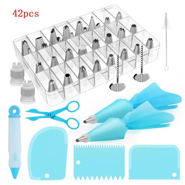 baking & pastry tools 42 pcs/set cake icing bag piping nozzles decorating kit bakery tool set 
baking & pastry tools 42 pcs/set cake icing bag piping nozzles decorating kit bakery tool set