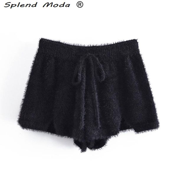 women's shorts fashion chic soft mohair knitted women fall sweet style solid elastic waist slim short female pantalones, White;black
women's shorts fashion chic soft mohair knitted women fall sweet style solid elastic waist slim short female pantalones, White;black