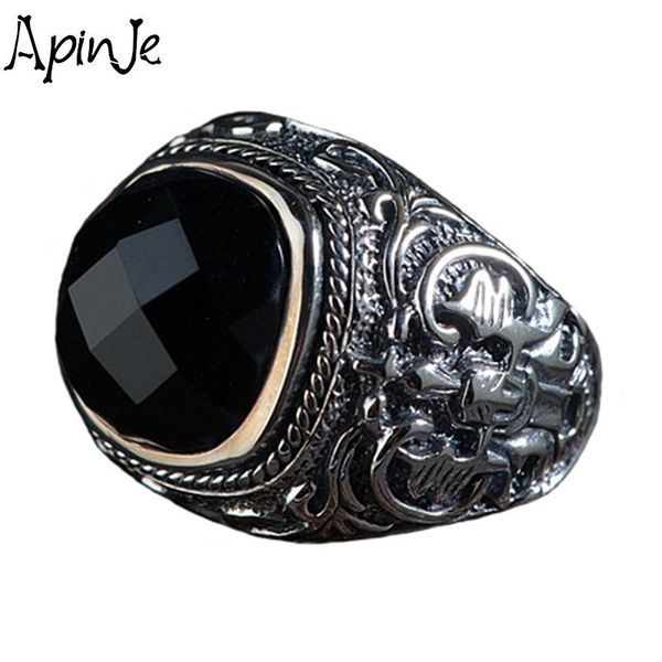 cluster rings apinje big black stone ring for men real solid 925 silver vintage onyx thai biker jewelry, Golden;silver
cluster rings apinje big black stone ring for men real solid 925 silver vintage onyx thai biker jewelry, Golden;silver