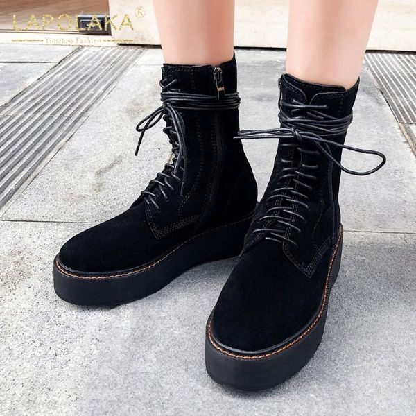 boots arrivals 2021 genuine leather short woman shoes platform zip up black cross-tied motorcycle booties
boots arrivals 2021 genuine leather short woman shoes platform zip up black cross-tied motorcycle booties