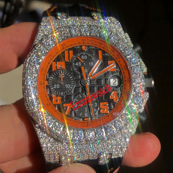 new moissanite watches silver diamonds mens watch eta movement mechanical men luxury full iced out watches with chronograph works, Slivery;brown
new moissanite watches silver diamonds mens watch eta movement mechanical men luxury full iced out watches with chronograph works, Slivery;brown