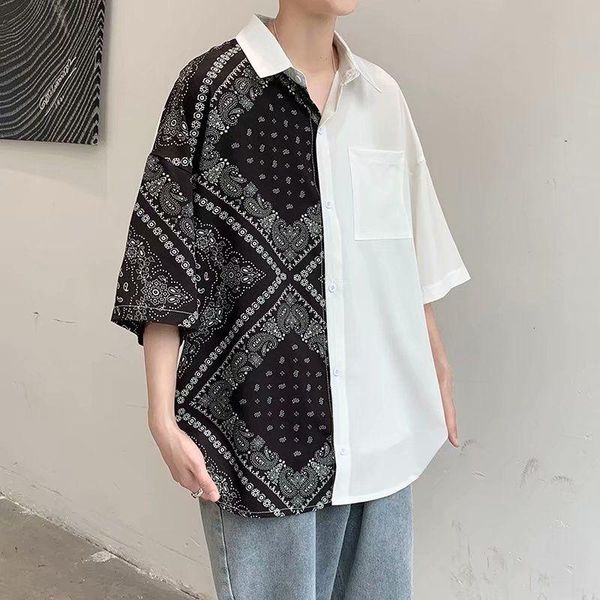 men's casual shirts short-sleeved hawaiian shirt 2021 summer thin section japanese brand korean style trendy white sale, White;black
men's casual shirts short-sleeved hawaiian shirt 2021 summer thin section japanese brand korean style trendy white sale, White;black