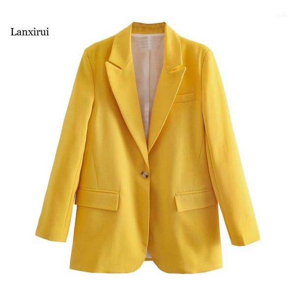 women yellow fit blazer suit long sleeve shoulder pads single button casual blazers coat woman flap pockets spring women's suits &, White;black
women yellow fit blazer suit long sleeve shoulder pads single button casual blazers coat woman flap pockets spring women's suits &, White;black