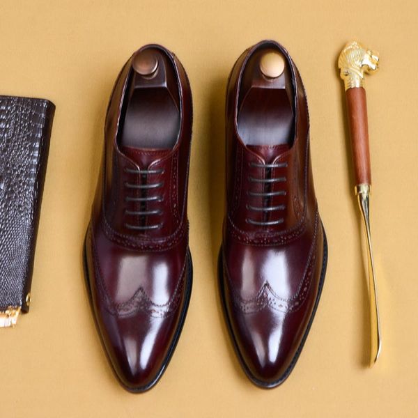 brogue carve retro bullock design business formal classic lace up pointed toe genuine leather oxford dress shoes for men a99, Black
brogue carve retro bullock design business formal classic lace up pointed toe genuine leather oxford dress shoes for men a99, Black
