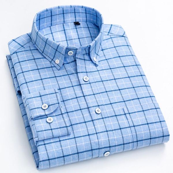 men's fashion brushed cotton checkered plaid shirt single patch pocket standard-fit full sleeve comfortable thick casual shirts, White;black
men's fashion brushed cotton checkered plaid shirt single patch pocket standard-fit full sleeve comfortable thick casual shirts, White;black