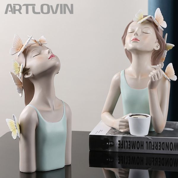 artlovin butterfly fairy figures girl figurines resin tablestatues creative characters with metal gold tray home decor craft c0220 
artlovin butterfly fairy figures girl figurines resin tablestatues creative characters with metal gold tray home decor craft c0220