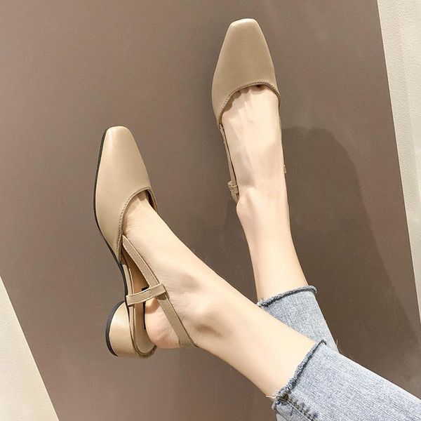 dress shoes single women 2021 spring and summer korean version of baotou sandals women's word buckle thick heel square, Black
dress shoes single women 2021 spring and summer korean version of baotou sandals women's word buckle thick heel square, Black