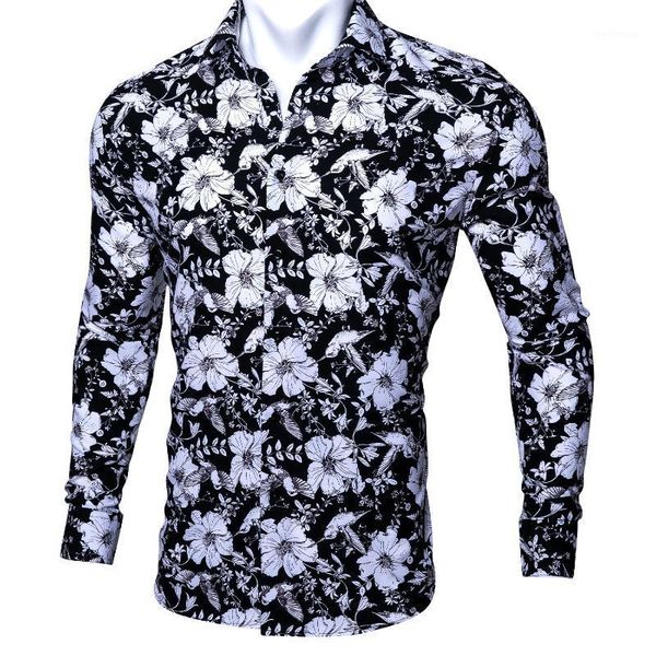 men's dress shirts barry.wang white floral navy peach skin velvet soft cloth men long sleeve casual for fit shirt y-0105, White;black
men's dress shirts barry.wang white floral navy peach skin velvet soft cloth men long sleeve casual for fit shirt y-0105, White;black