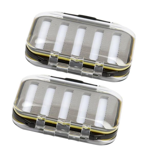 fishing accessories 2pcs box waterproof slit high density double sided tackle transparent type a (black
fishing accessories 2pcs box waterproof slit high density double sided tackle transparent type a (black