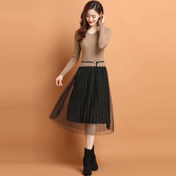 women's sweaters fashion 2021 autumn winter women long sweater dress pullovers warm knitted pullover dresses lady with belt, White;black
women's sweaters fashion 2021 autumn winter women long sweater dress pullovers warm knitted pullover dresses lady with belt, White;black