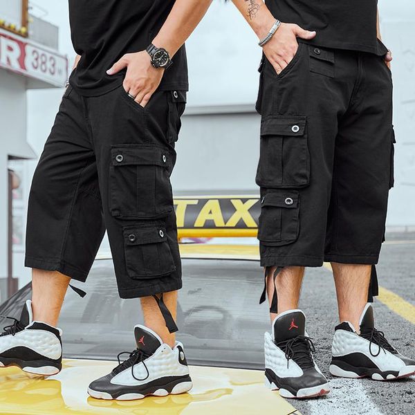 men's shorts summer fashion casual cargo oversized 8xl comfortable thin multi pocket male cropped pants, White;black
men's shorts summer fashion casual cargo oversized 8xl comfortable thin multi pocket male cropped pants, White;black