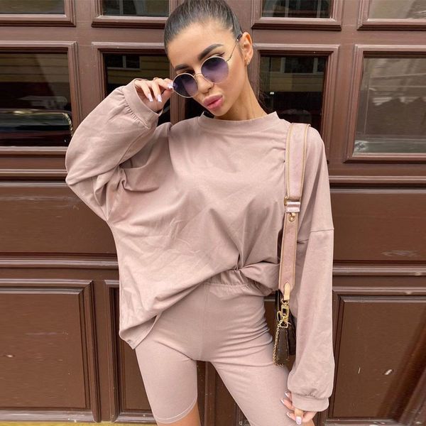 fall 2020 women set o neck loose short sleeve shirt and biker shorts outfit casual two piece sets khaki suit, White
fall 2020 women set o neck loose short sleeve shirt and biker shorts outfit casual two piece sets khaki suit, White