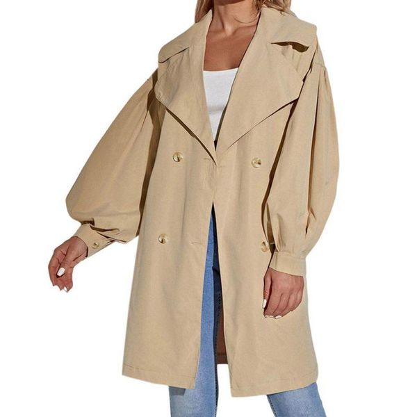 women's trench coats casual double brested retro temperament windbreaker for lady classic lapel all-matching loose long cardigan jacket, Tan;black
women's trench coats casual double brested retro temperament windbreaker for lady classic lapel all-matching loose long cardigan jacket, Tan;black