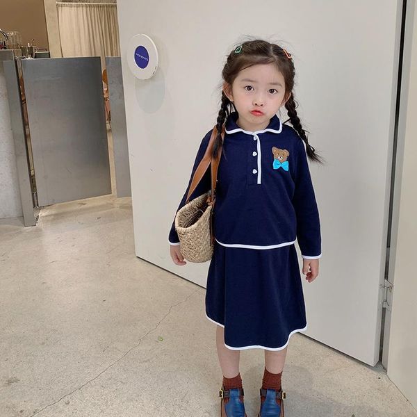 clothing sets mila chou 2021 autumn girl's long-sleeve turn-down collar navy tee skirt suit 2pcs children bear sportswear for kids 2-8y, White
clothing sets mila chou 2021 autumn girl's long-sleeve turn-down collar navy tee skirt suit 2pcs children bear sportswear for kids 2-8y, White