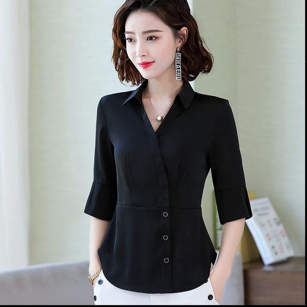fashion women spring summer style blouses women casual half sleeve v neck slim office lady shirt elegant women df3652, White
fashion women spring summer style blouses women casual half sleeve v neck slim office lady shirt elegant women df3652, White
