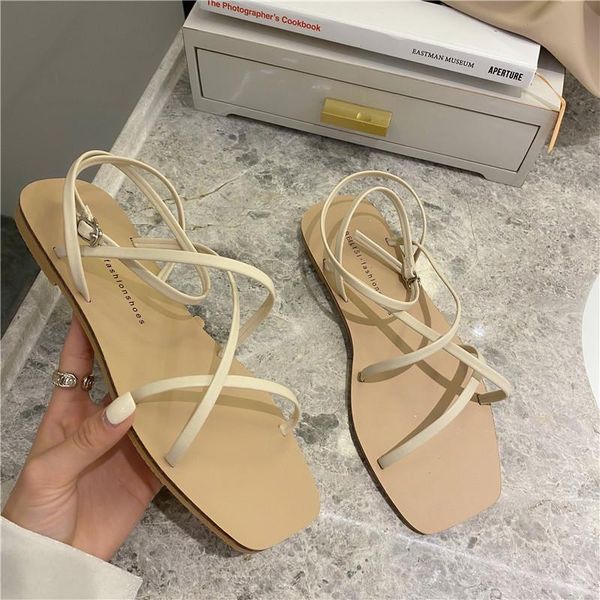 2021 sandals female shoe slip-on loafers summer women's strappy heels all-match new girls elastic band clear beige flat buckle, Black
2021 sandals female shoe slip-on loafers summer women's strappy heels all-match new girls elastic band clear beige flat buckle, Black