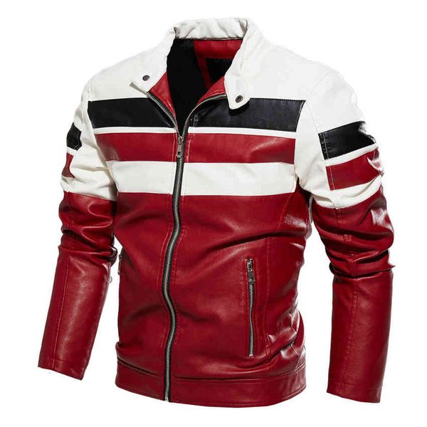 men's leather & faux brand pu leather jacket for men fashion patchwork motobiker jackets outwear man spring autumn stand collar ov, Black
men's leather & faux brand pu leather jacket for men fashion patchwork motobiker jackets outwear man spring autumn stand collar ov, Black
