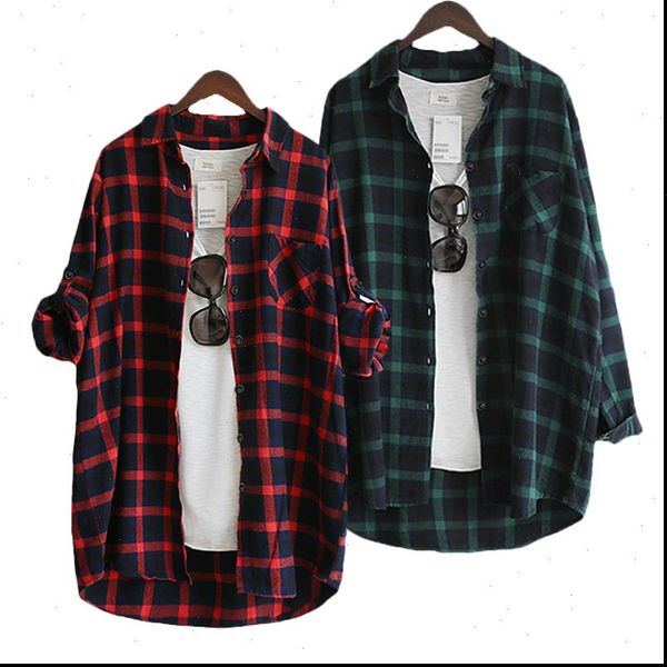 new cotton women plaid blouse shirt plue size female blouses button 2021 autumn fashion casual loose red long sleeve shirts, White
new cotton women plaid blouse shirt plue size female blouses button 2021 autumn fashion casual loose red long sleeve shirts, White