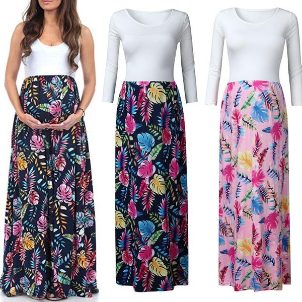 new fashion women pregnant splicing maternity long dresses sleeves strap print leaf long dress robe dress for pregnant, White
new fashion women pregnant splicing maternity long dresses sleeves strap print leaf long dress robe dress for pregnant, White