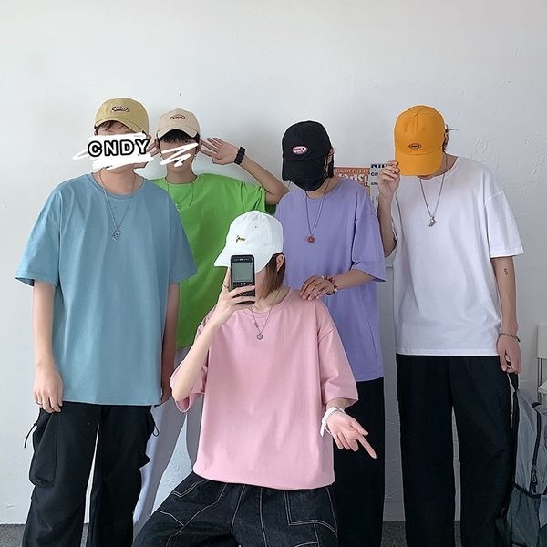men's t-shirts summer cotton solid color t-shirt men's fashion o-neck casual t shirt men streetwear korean loose short-sleeved tsh, White;black
men's t-shirts summer cotton solid color t-shirt men's fashion o-neck casual t shirt men streetwear korean loose short-sleeved tsh, White;black