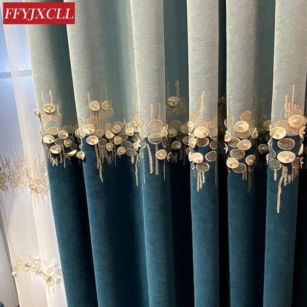 curtain & drapes light luxury curtains for living dining room bedroom thick cashmere shading chenille embroidered bead blue tulle
curtain & drapes light luxury curtains for living dining room bedroom thick cashmere shading chenille embroidered bead blue tulle