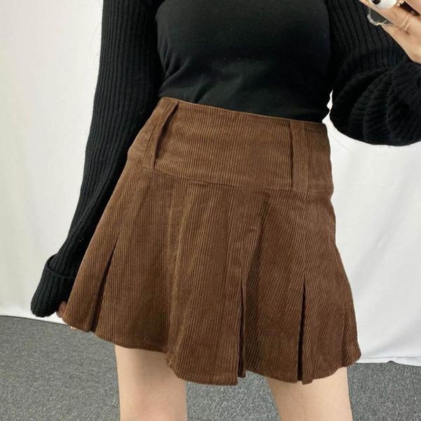 skirts corduroy pleated skirt a-line mini brown black streetwear vintage high waist
skirts corduroy pleated skirt a-line mini brown black streetwear vintage high waist