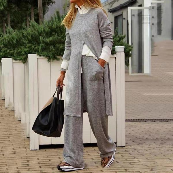 women's two piece pants winter long sleeve solid sweatshirt outfits autumn women casual o neck split pullover + pocket sweatpant suits, White
women's two piece pants winter long sleeve solid sweatshirt outfits autumn women casual o neck split pullover + pocket sweatpant suits, White