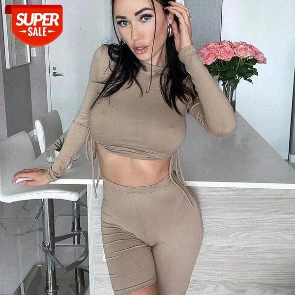 Dulzura drawstring ruched solid women two piece set crop top long sleeve biker shorts bodycon streetwear matching fitness outfit #5p6X, White
Dulzura drawstring ruched solid women two piece set crop top long sleeve biker shorts bodycon streetwear matching fitness outfit #5p6X, White