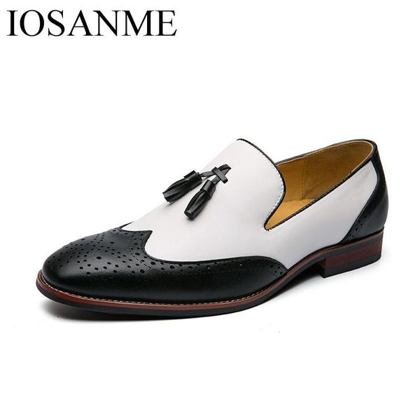 dress shoes italian formal leather tassel pointed slip on male business footwear work designer retro brogue oxford for men, Black
dress shoes italian formal leather tassel pointed slip on male business footwear work designer retro brogue oxford for men, Black