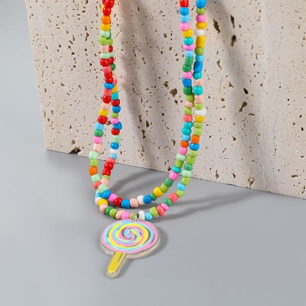 chains lollipop pendant double layer necklace female bohemian women jewelry choker beaded collares chain streetwear bijoux femme, Silver
chains lollipop pendant double layer necklace female bohemian women jewelry choker beaded collares chain streetwear bijoux femme, Silver