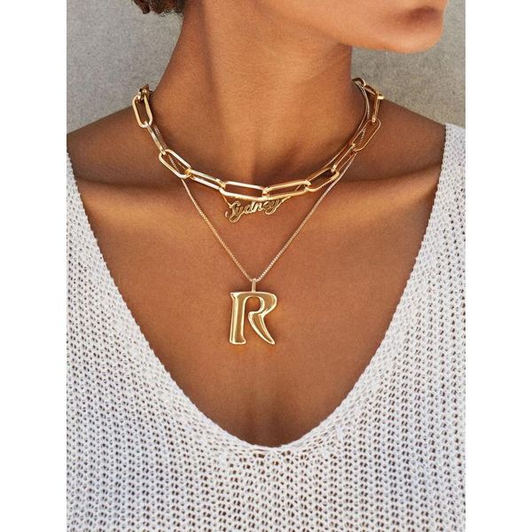 pendant necklaces letter layered necklace men and women personality english letters alloy cadena acero inoxidable, Silver
pendant necklaces letter layered necklace men and women personality english letters alloy cadena acero inoxidable, Silver