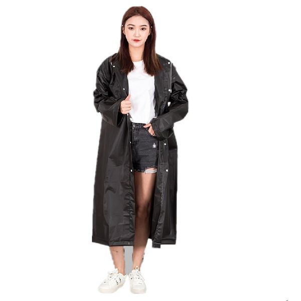 raincoats 1pc 120cm eva raincoat thickened waterproof rain coat women men black camping rainwear suit
raincoats 1pc 120cm eva raincoat thickened waterproof rain coat women men black camping rainwear suit