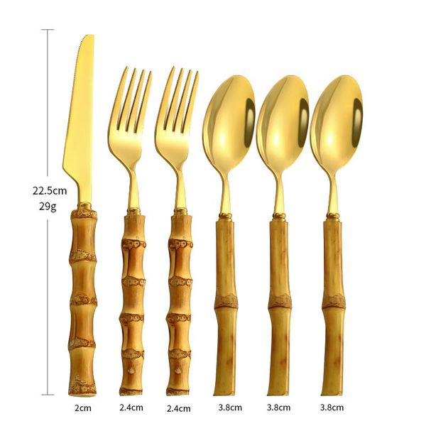 dinnerware sets 6pcs bamboo handle tableware set stainless steel includes fork knife spoon flatware cutlery
dinnerware sets 6pcs bamboo handle tableware set stainless steel includes fork knife spoon flatware cutlery