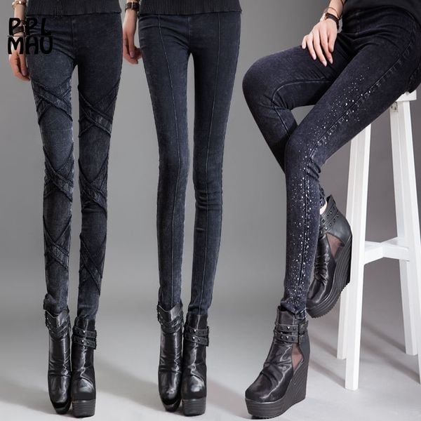 spring plus size side stripe rivet pure black full length tight pencil women's plus velvet thick stretch feet jeans female 210302, Blue
spring plus size side stripe rivet pure black full length tight pencil women's plus velvet thick stretch feet jeans female 210302, Blue