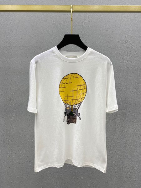fashion digital printing short sleeve t-shirt men's and women's lovers wear small embroidery round neck sleeve loose t-shirt, White
fashion digital printing short sleeve t-shirt men's and women's lovers wear small embroidery round neck sleeve loose t-shirt, White