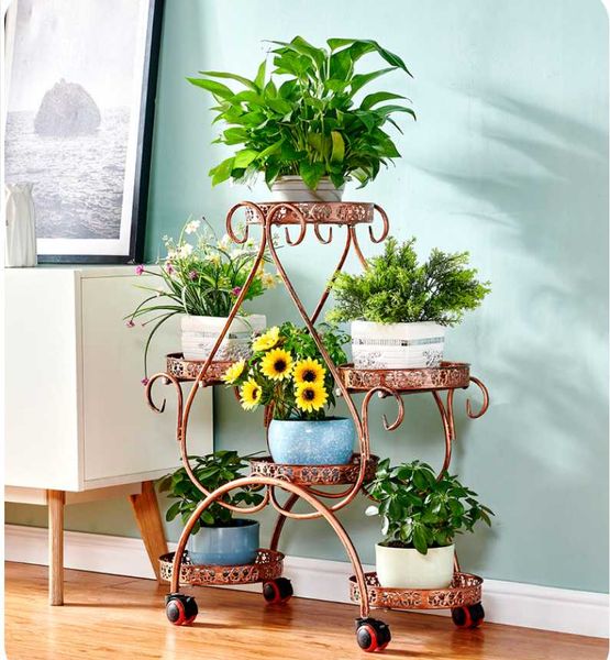 hooks & rails flower shelf racks wrought iron multi-layer wheeled floor-standing green pot stand living room balcony heart-shaped flowe
hooks & rails flower shelf racks wrought iron multi-layer wheeled floor-standing green pot stand living room balcony heart-shaped flowe