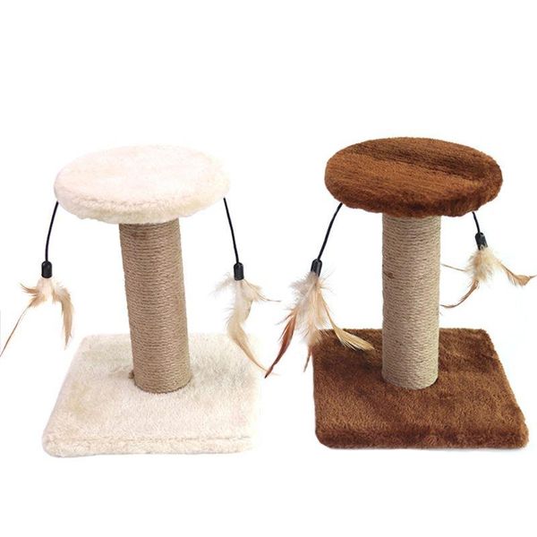 cat toys pet tree sisal scratcher feather play toy round platform for kitten climbing
cat toys pet tree sisal scratcher feather play toy round platform for kitten climbing