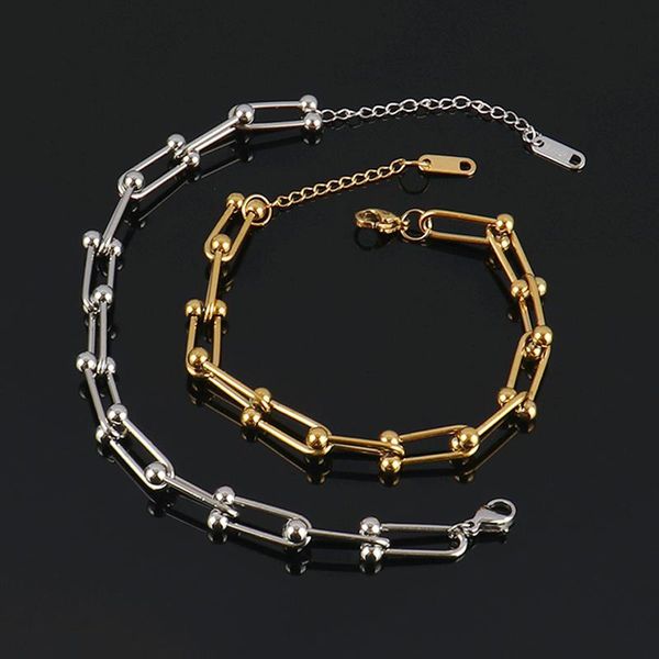 link, chain stainless steel bracelet u bracelets for women fashion chunky boho jewelry gift, Black
link, chain stainless steel bracelet u bracelets for women fashion chunky boho jewelry gift, Black