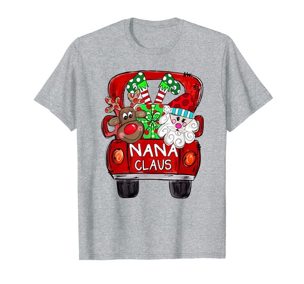 nana claus truck t-shirt, White;black 
nana claus truck t-shirt, White;black