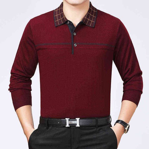 men's sweaters daddy spring autumn quality long sleeve t-shirt loose knit lapel t-shirt middle aged and elderly men's polo shirt, White;black
men's sweaters daddy spring autumn quality long sleeve t-shirt loose knit lapel t-shirt middle aged and elderly men's polo shirt, White;black