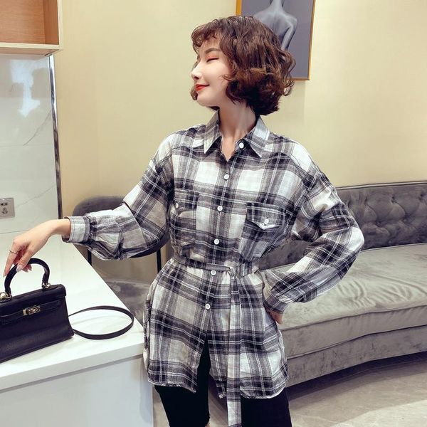 women's blouses & shirts spring sunscreen shirt female korean version of lapel pocket single-breasted mid-length black and white plaid
women's blouses & shirts spring sunscreen shirt female korean version of lapel pocket single-breasted mid-length black and white plaid