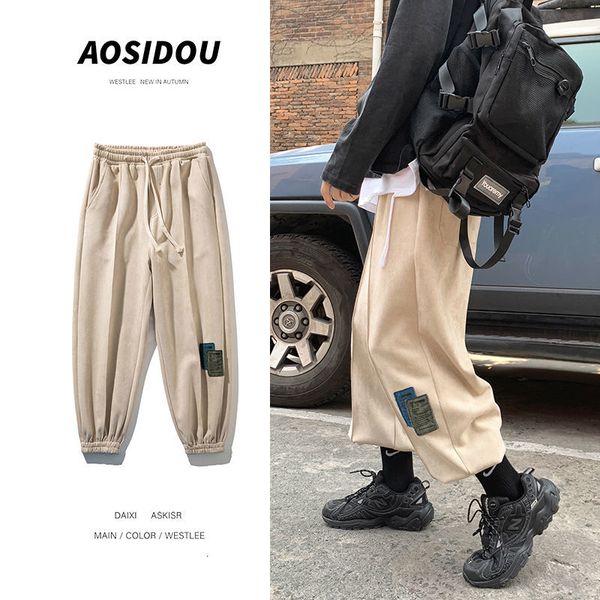 2021 new autumn winter suede men's fashion drawstring casual pants men streetwear loose hip-hop straight trousers mens m-2xl rv6w, Black
2021 new autumn winter suede men's fashion drawstring casual pants men streetwear loose hip-hop straight trousers mens m-2xl rv6w, Black