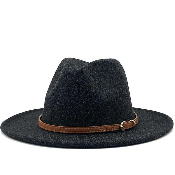 wide brim hats wool women men jazz hat with leather ribbon flat big elegant gentlemen couple panama sombrero cap, Blue;gray
wide brim hats wool women men jazz hat with leather ribbon flat big elegant gentlemen couple panama sombrero cap, Blue;gray