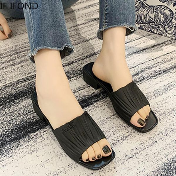 if ifond fashion pleated low heels slippers women outdoor casual summer open toe beach slides woman non-slip female sandals, Black
if ifond fashion pleated low heels slippers women outdoor casual summer open toe beach slides woman non-slip female sandals, Black