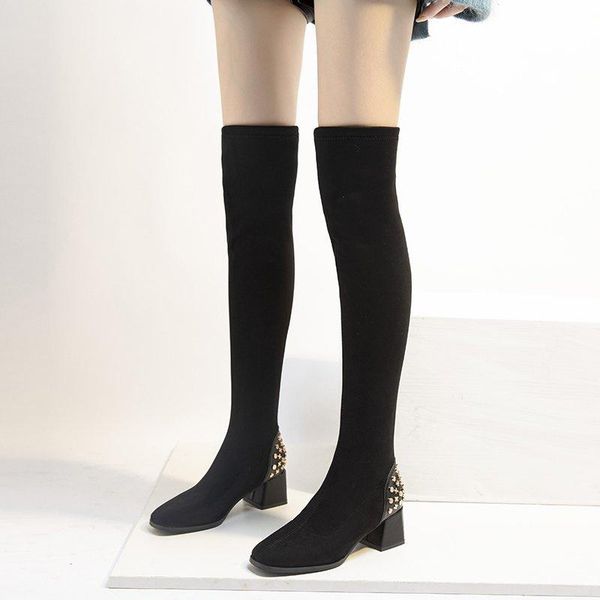 boots high thick-soled women's slim over-the-knee suede shoes black winter women 2021
boots high thick-soled women's slim over-the-knee suede shoes black winter women 2021