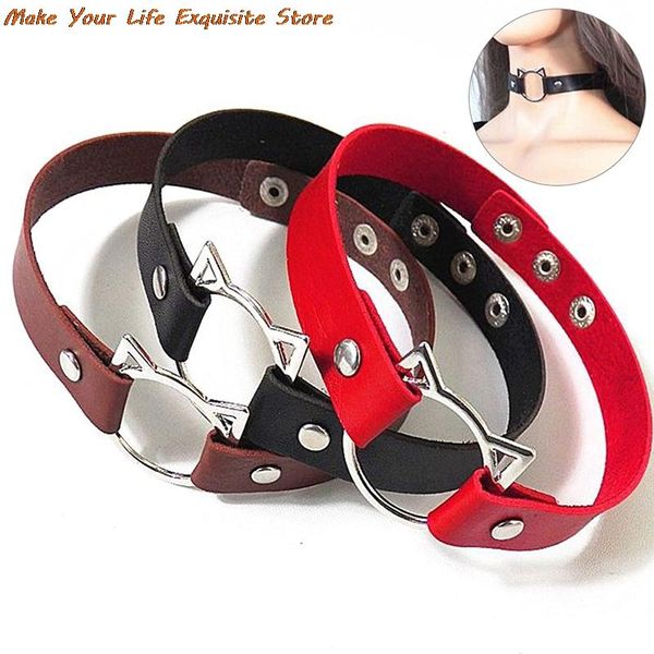 chokers punk harajuku collar choker necklace cat head pu leather goth handmade neck bracelet jewelry, Golden;silver
chokers punk harajuku collar choker necklace cat head pu leather goth handmade neck bracelet jewelry, Golden;silver