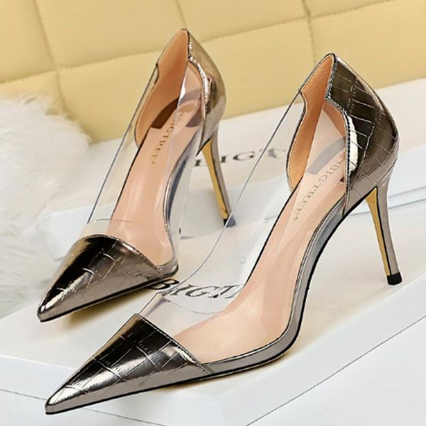 dress shoes bigtree clear heels woman pumps fashoin women metal transparent high stiletto party female, Black
dress shoes bigtree clear heels woman pumps fashoin women metal transparent high stiletto party female, Black